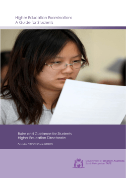 Exam Booklet - South Metropolitan TAFE