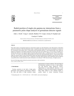 Radial position of single-site gamma-ray