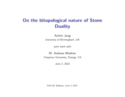 On the bitopological nature of Stone Duality