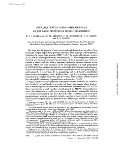 LOCALIZATION OF EOSINOPHIL GRANULE MAJOR BASIC