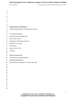 50 characters): Drought, photosynthesis and