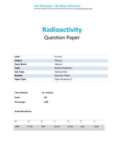 Radioactivity - SAVE MY EXAMS!