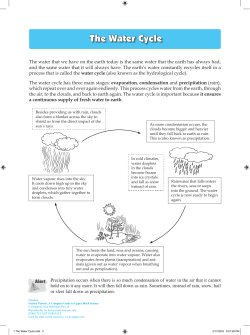 The Water Cycle - Singapore Asia Publishers