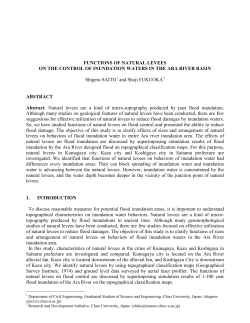 Effects of Natural Levees on the Control of Inundation - C