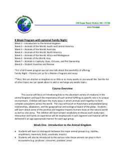8 Week Program with optional Family Night