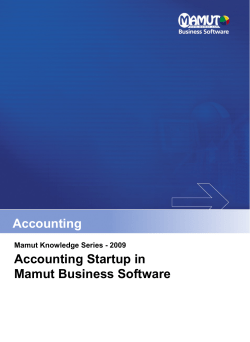 Accounting Startup in Mamut Business Software