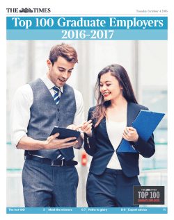 The Times Top 100 Graduate Employers 2016-2017