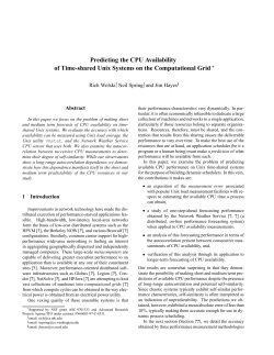 Predicting the CPU Availability of Time
