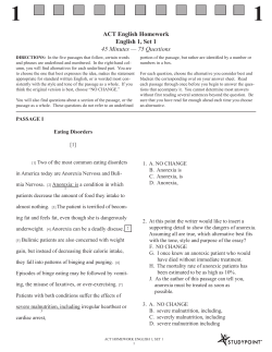 ACT HW English 1 Set 1.indd - Personalized tutoring by StudyPoint