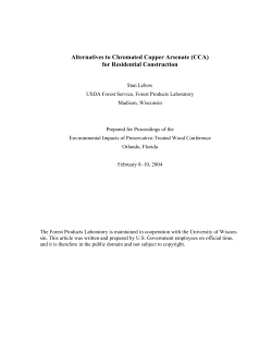 Alternatives to Chromated Copper Arsenate