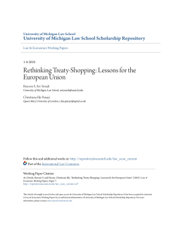 Rethinking Treaty-Shopping: Lessons for the European Union