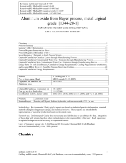 Aluminum oxide from Bayer process, metallurgical grade