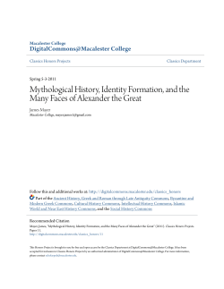 Mythological History, Identity Formation, and the Many Faces of