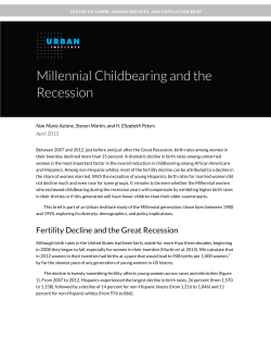 Millennial Childbearing and the Recession