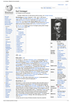 Kurt Vonnegut - Wikipedia, the free encyclopedia