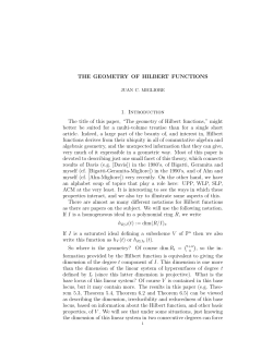 The geometry of Hilbert functions