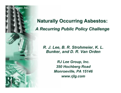 Naturally Occurring Asbestos: