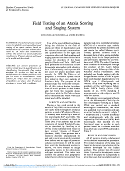 Field Testing of an Ataxia Scoring and Staging System