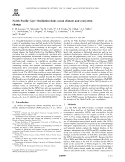 North Pacific Gyre Oscillation links ocean climate and ecosystem
