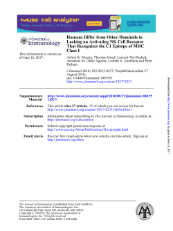 Class I That Recognizes the C1 Epitope of MHC Lacking an
