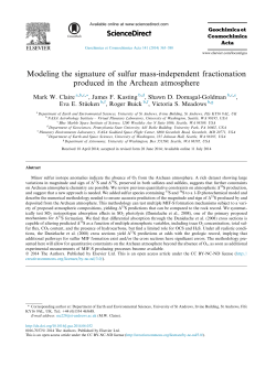 Modeling the signature of sulfur mass-independent