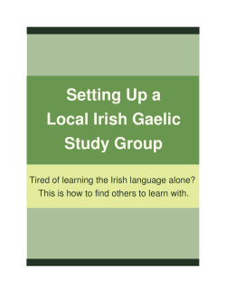 Setting Up a Local Irish Gaelic Study Group