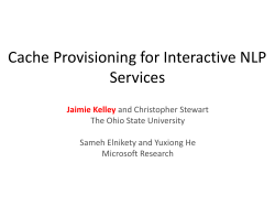 Cache Provisioning for Interactive NLP Services