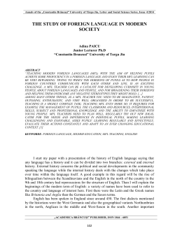 the study of foreign language in modern society