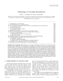 Physiology of Circadian Entrainment