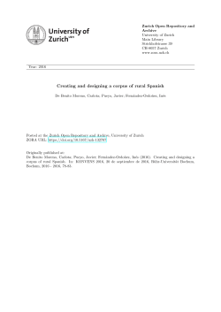 Creating and designing a corpus of rural Spanish
