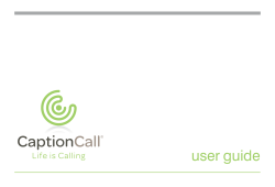 user guide - CaptionCall