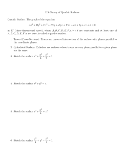 Quadratic Surfaces