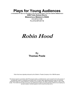 Robin Hood - Plays for Young Audiences
