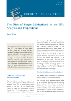 The Rise of Single Motherhood in the EU: Analysis