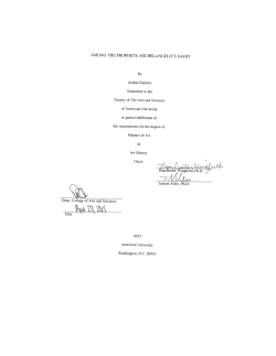 Among the Prophets: Michelangelo`s `David`