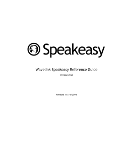 Speakeasy User Guide - Product Documentation