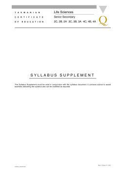 SYLLABUS SUPPLEMENT