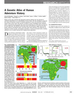 A Genetic Atlas of Human Admixture History RESEARCHARTICLE