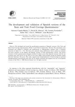 The development and validation of Spanish versions of the State