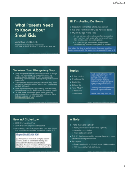 File - Northwest Gifted Child Association