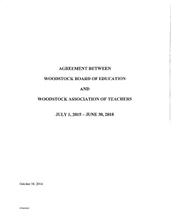 agreement between woodstock board of education and woodstock
