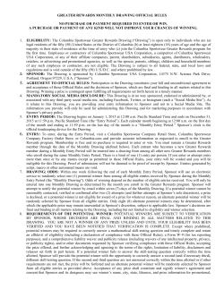 greater rewards monthly drawing official rules no purchase or
