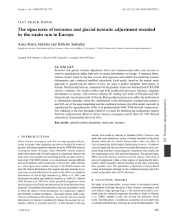 The signatures of tectonics and glacial isostatic adjustment