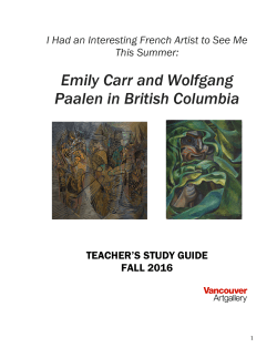 Emily Carr and Wolfgang Paalen in British