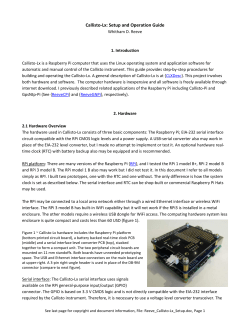 Callisto-Lx: Setup and Operation Guide