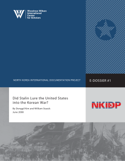 Did Stalin Lure the United States into the Korean War?