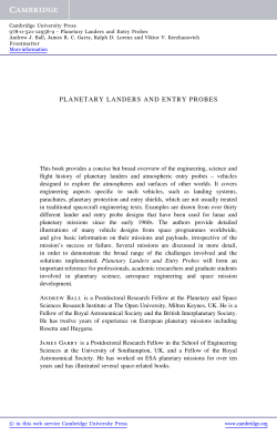 PLANETARY LANDERS AND ENTRY PROBES
