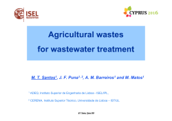 Agricultural wastes for wastewater treatment