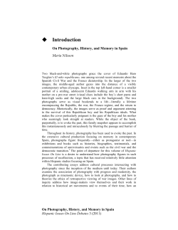 Introduction: On Photography, History, and Memory in Spain