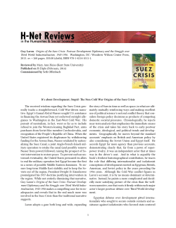 It`s about Development, Stupid: The Non-Cold War Origins of - H-Net